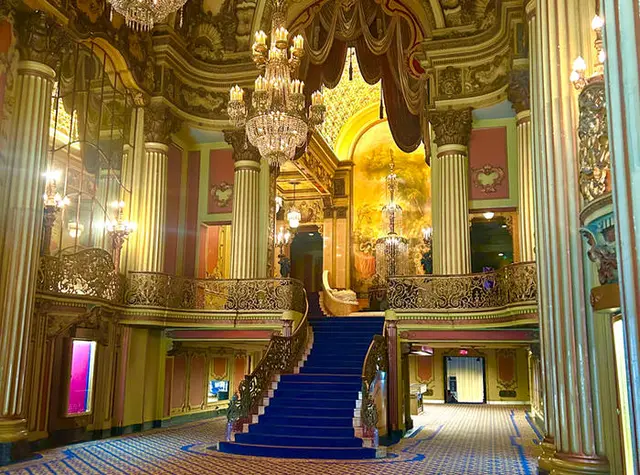 The ornate interior of the historic Los Angeles Theatre
